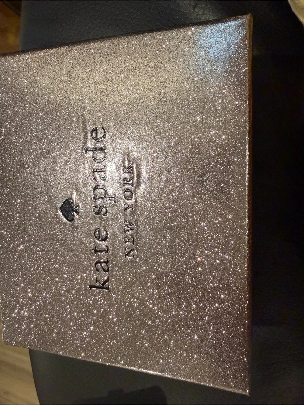 Kate Spade Glitter Card Holder NWT Full Inclusion Seawater Ocean